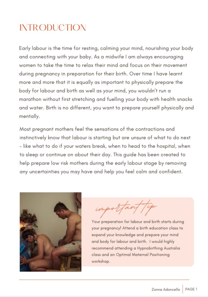 Early Labour Preparation Guide